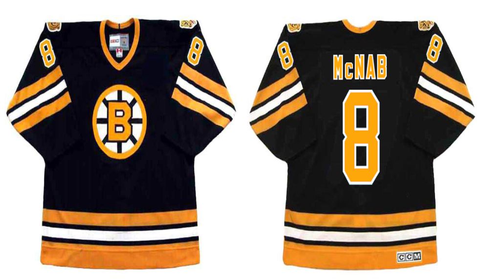 2019 Men Boston Bruins 8 Mcnab Black CCM NHL jerseys